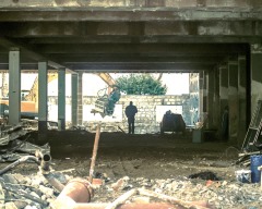 Demolition work site