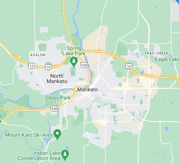 Mankato Minnesota map 