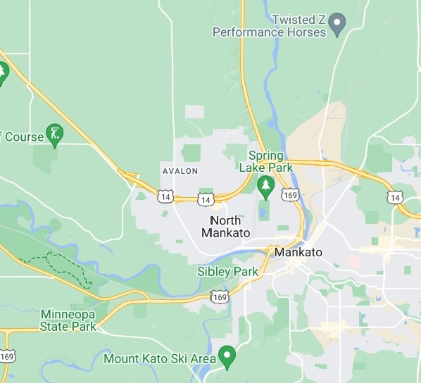 North Mankato Minnesota map