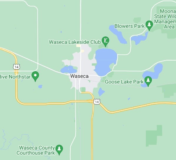 Waseca Minnesota map