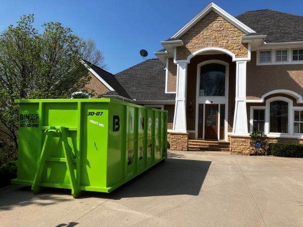 Bin Pro 30-Yard Dumpster in front of home